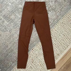 lululemon athletica High-Waist Ribbed Leggings in Brown